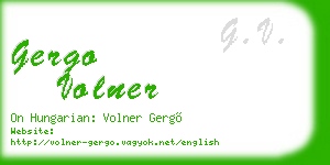 gergo volner business card